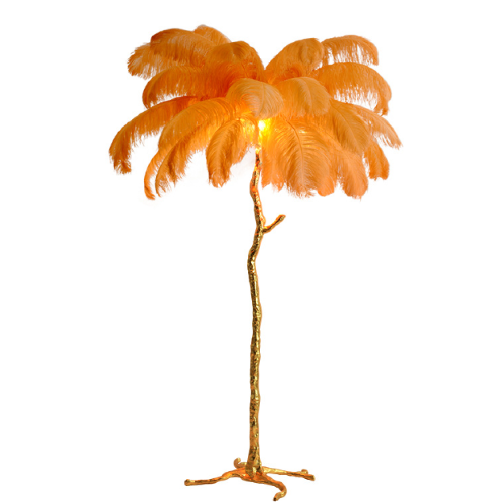 Orange Feather Lamp | Home Decoration